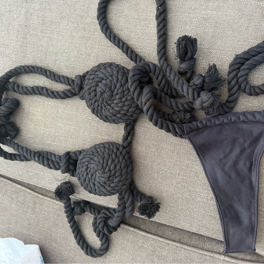 Black Rope Detail Bikini